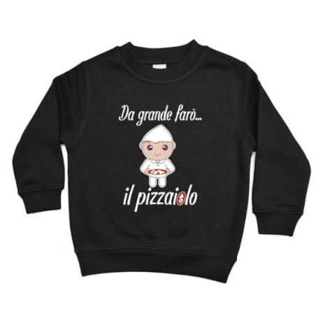 Felpa bambino da grande farò il pizzaiolo