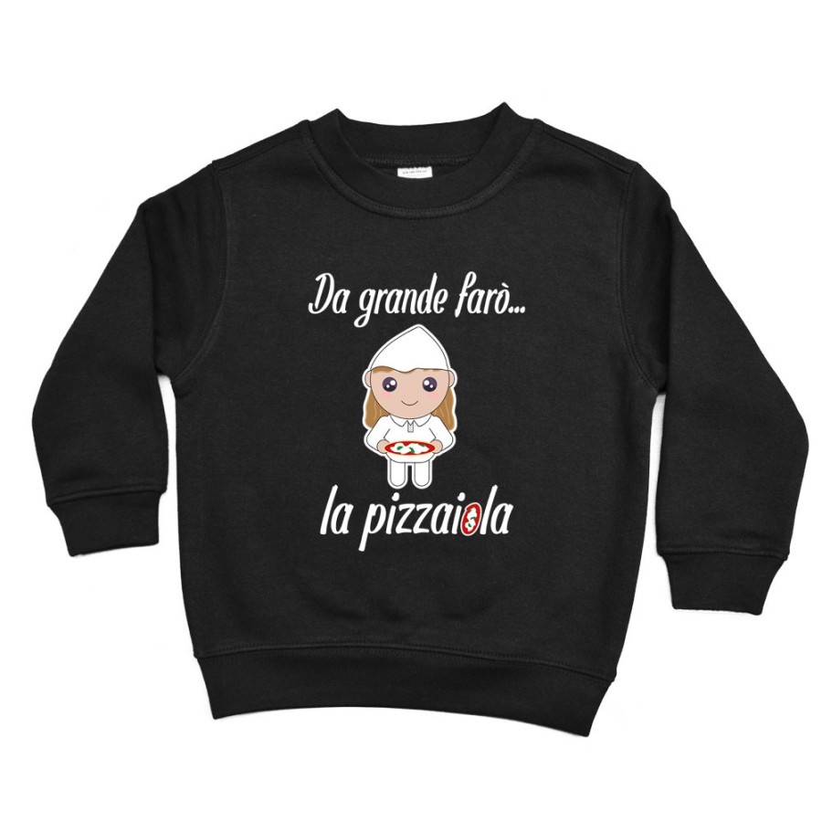 Felpa bambino da grande farò il pizzaiolo Da grande farò