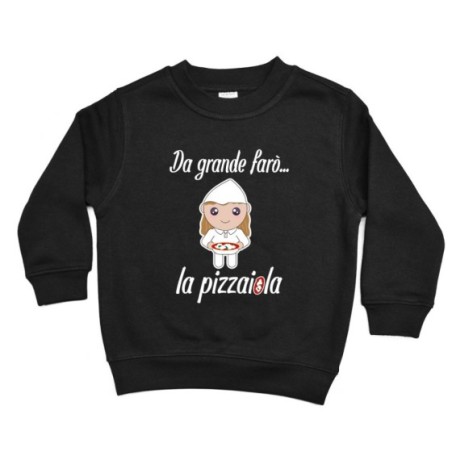 Felpa bambino da grande farò il pizzaiolo Da grande farò
