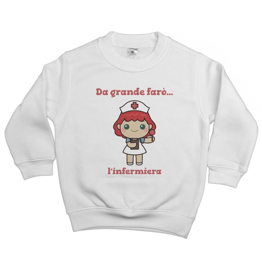 Felpa bambina da grande farò l'infermiera Da grande farò
