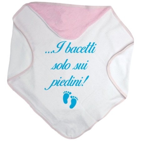 Accappatoio neonato i bacetti solo sui piedini! Divertenti