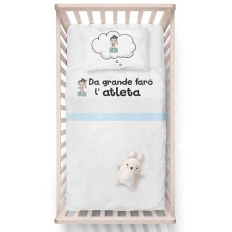 Lenzuola culletta e carrozzina da grande farò l'atleta Da grande farò