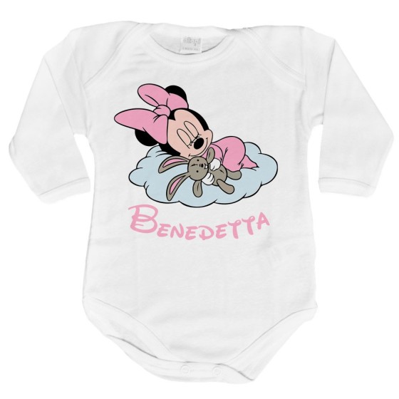Body neonata personalizzato con nome minnie sleeping Cartoon