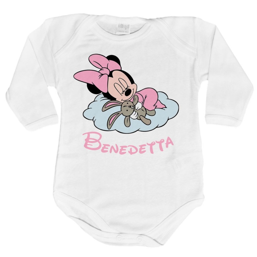 Body neonata personalizzato con nome minnie sleeping Cartoon