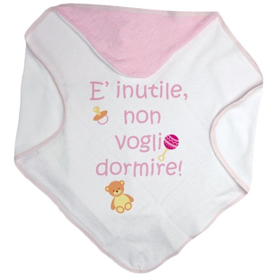 Accappatoio neonato non voglio dormire Divertenti