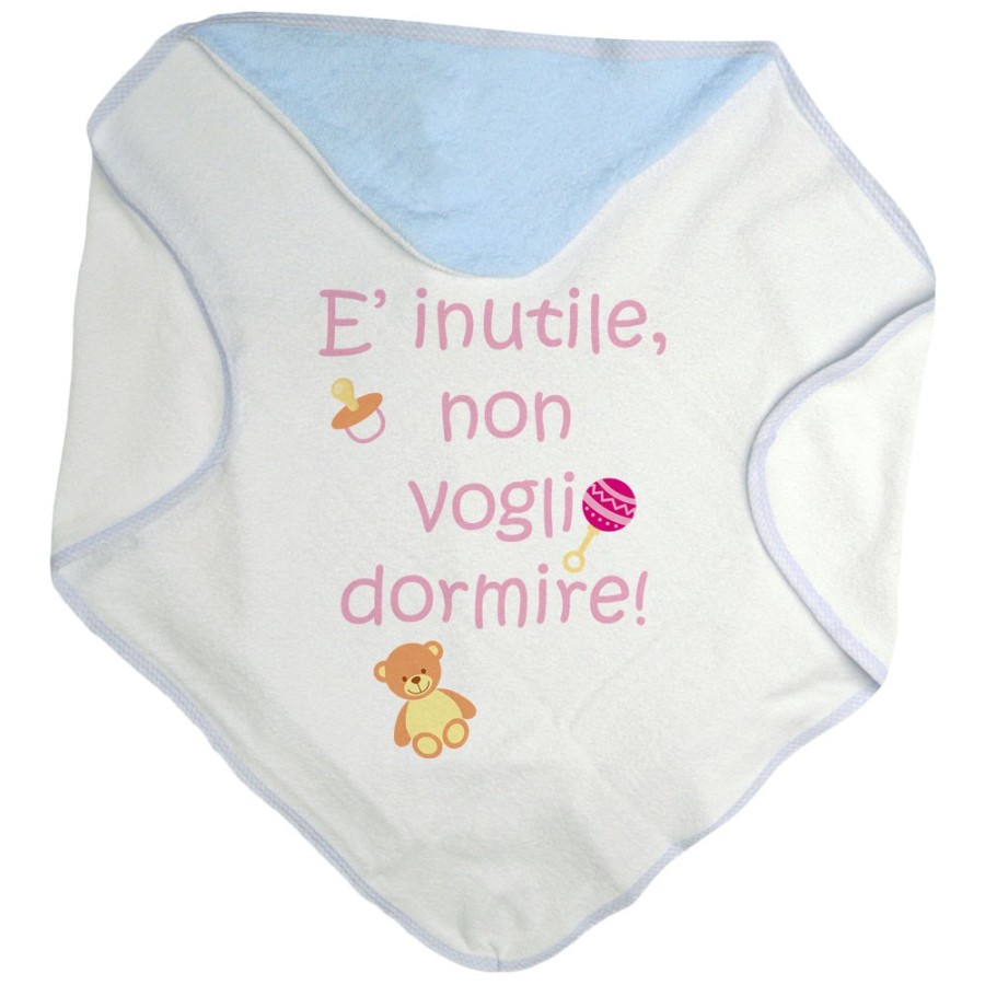 Accappatoio neonato non voglio dormire Divertenti
