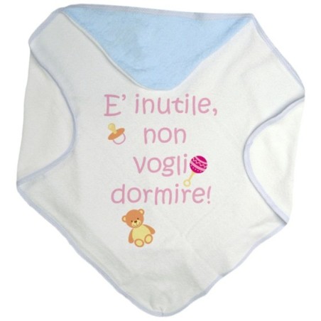 Accappatoio neonato non voglio dormire Divertenti