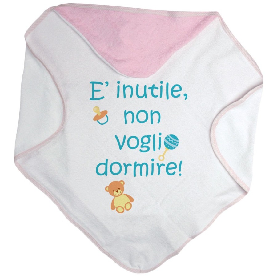 Accappatoio neonato non voglio dormire Divertenti
