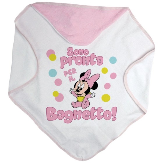 Accappatoio neonata sono pronta per il bagnetto baby minnie Cartoon