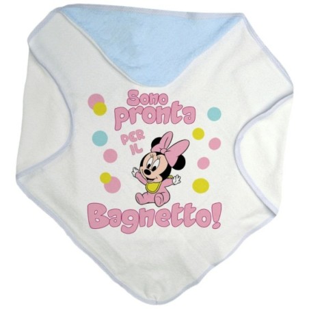 Accappatoio neonata sono pronta per il bagnetto baby minnie Cartoon