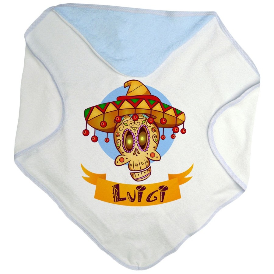 Accappatoio neonato personalizzato con nome sombrero Divertenti