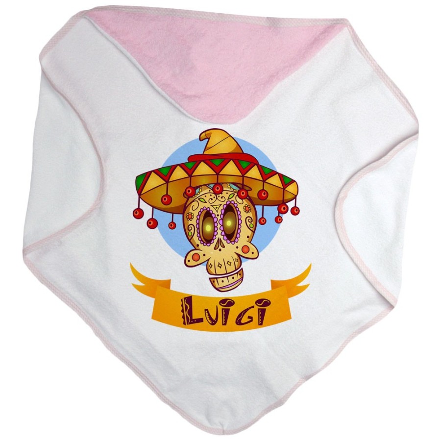 Accappatoio neonato personalizzato con nome sombrero Divertenti