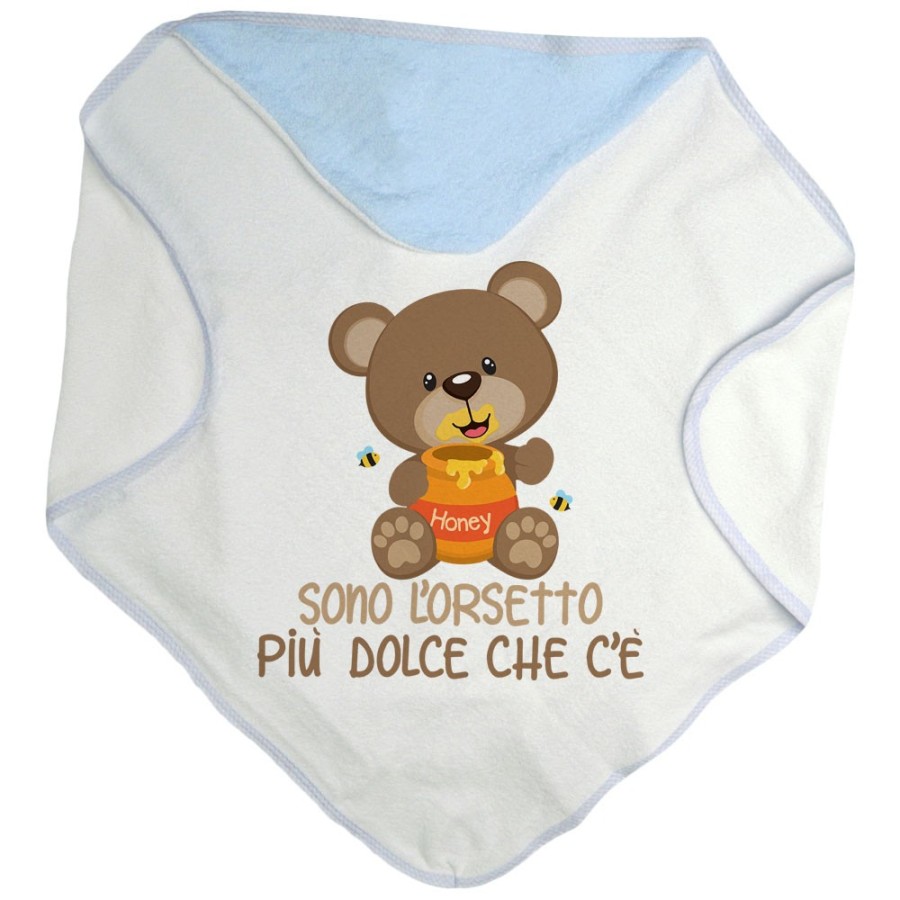 Accappatoio neonato sono l'orsetto l'orsetta più dolce che c'è Divertenti