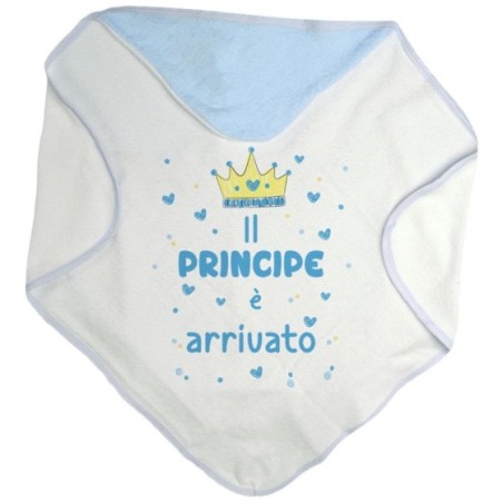 Accappatoio neonato il principe è arrivato