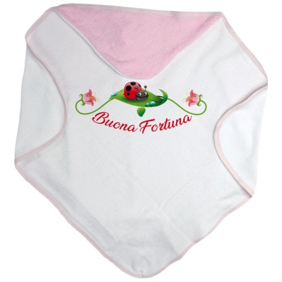 Accappatoio neonato buona fortuna coccinella Divertenti