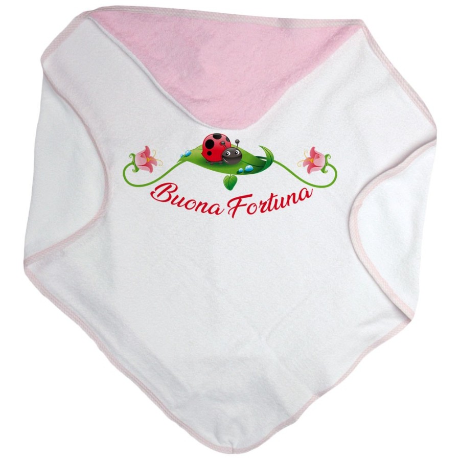 Accappatoio neonato buona fortuna coccinella Divertenti