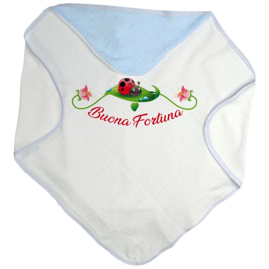Accappatoio neonato buona fortuna coccinella Divertenti