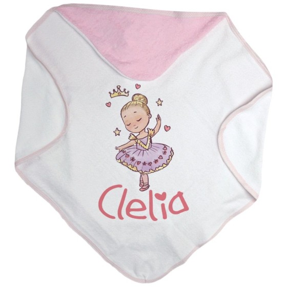 Accappatoio neonata personalizzato con nome baby ballerina Divertenti