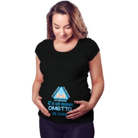 Maglia premaman attenzione c'è un nuovo ometto in casa Divertenti