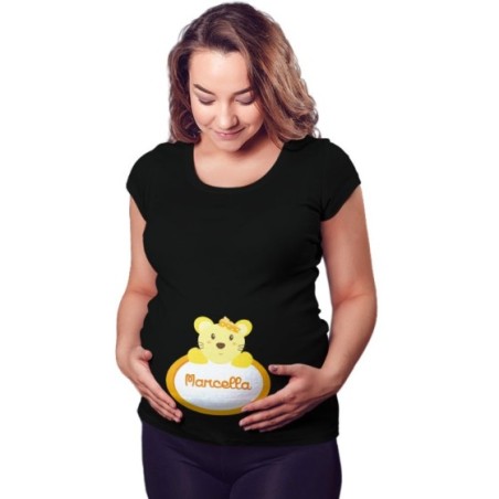 Maglia premaman personalizzata con nome topolina Divertenti