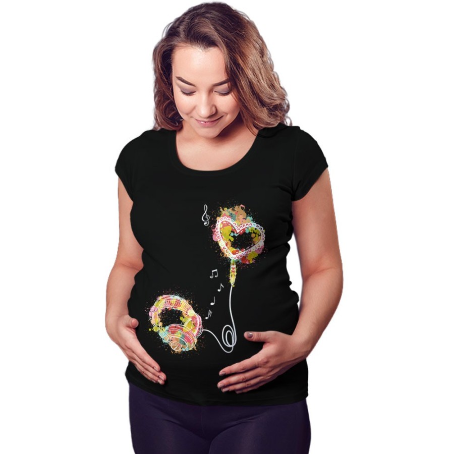 Maglia premaman colorful music Divertenti