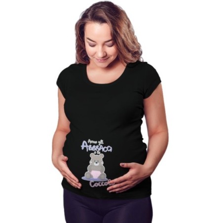 Maglia premaman amo gli abbracci e le coccole Divertenti