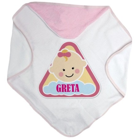 Accappatoio neonato personalizzato con nome alert baby Divertenti