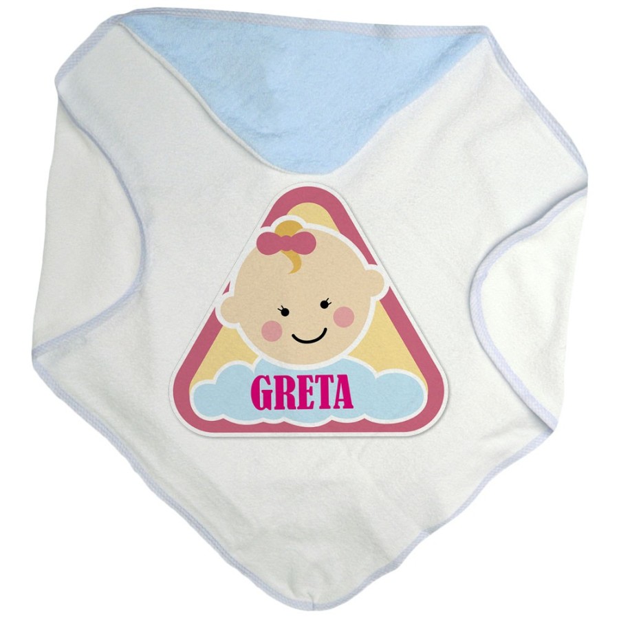 Accappatoio neonato personalizzato con nome alert baby Divertenti