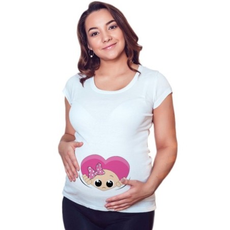 Maglia premaman bimbo bimba che esce dal pancione Divertenti