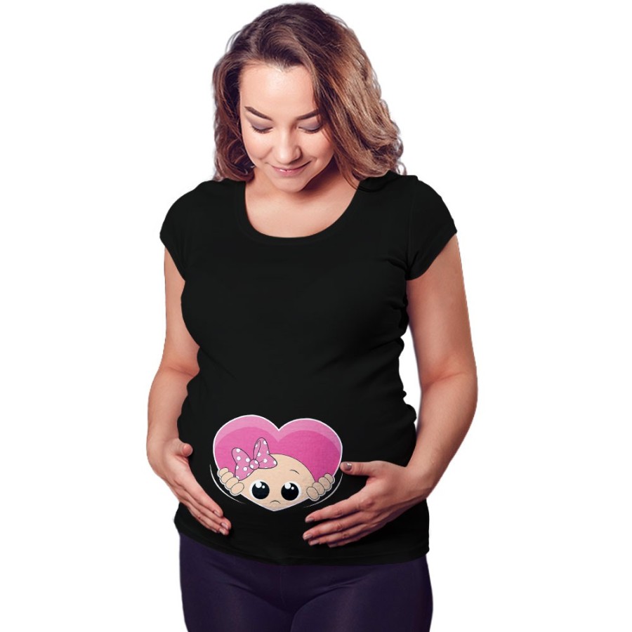 Maglia premaman bimbo bimba che esce dal pancione Divertenti