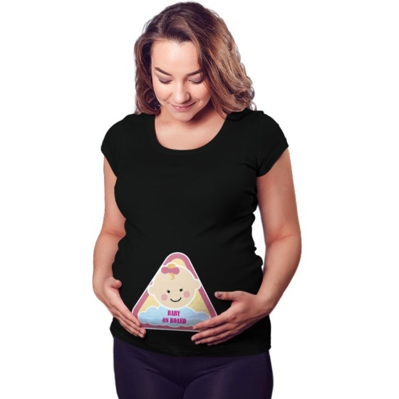 Maglia premaman alert baby Divertenti