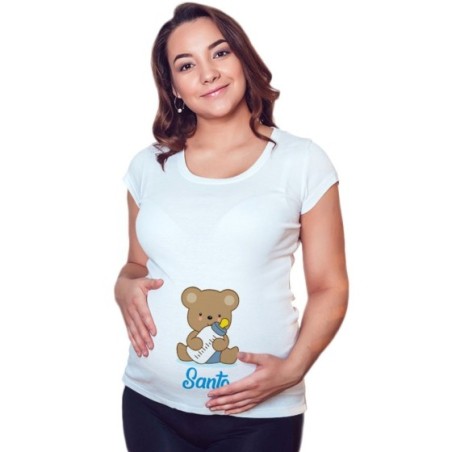 Maglia premaman personalizzata con nome baby bear Divertenti