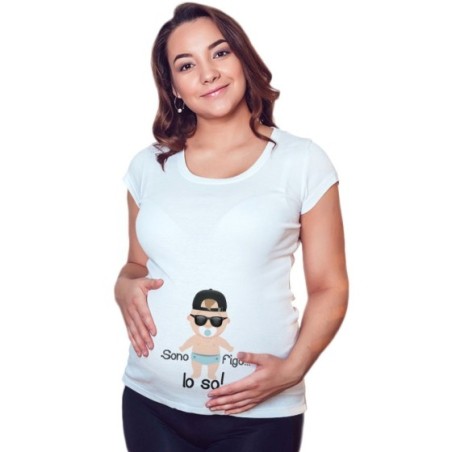 Maglia premaman sono figo lo so streetwear Divertenti