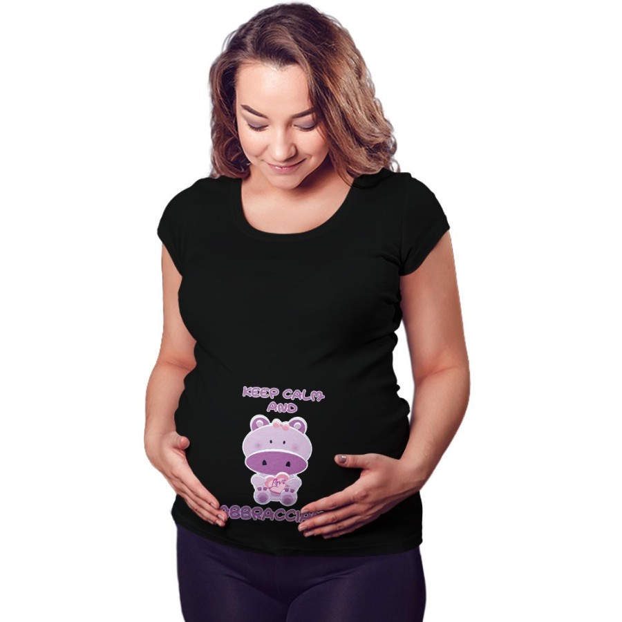 Maglia premaman keep calm and abbracciami Divertenti