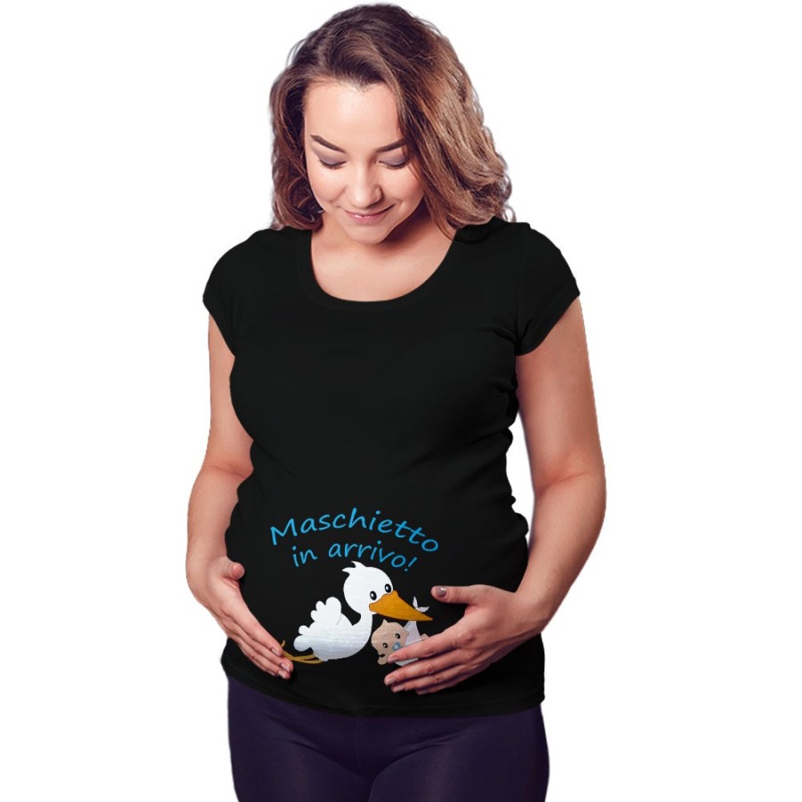 Maglia premaman maschietto in arrivo Divertenti