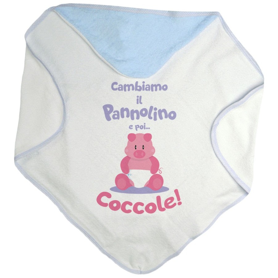 Accappatoio neonato cambiamo il pannolino e poi coccole Divertenti