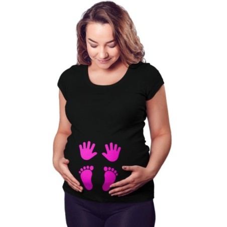 Maglia premaman manine e piedini Divertenti