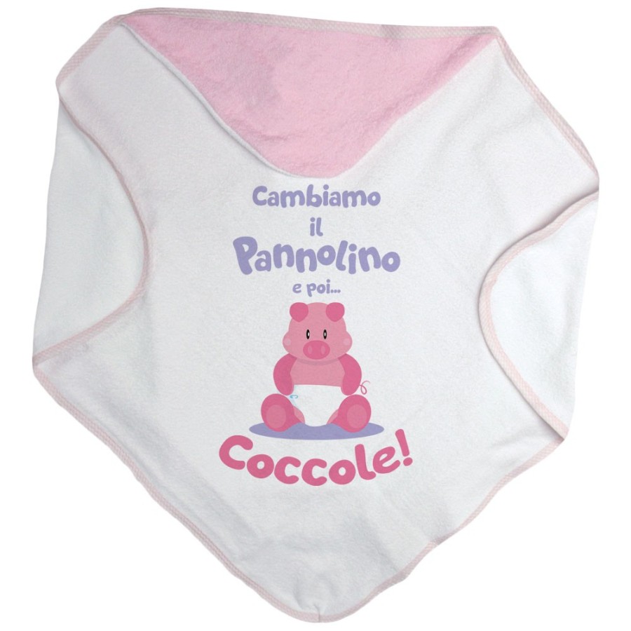 Accappatoio neonato cambiamo il pannolino e poi coccole Divertenti