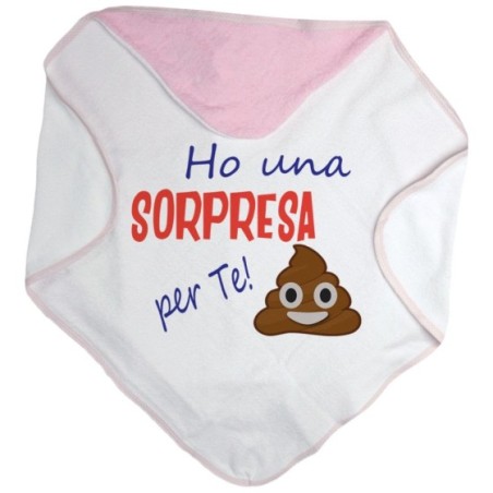Accappatoio neonato ho una sorpresa per te Divertenti