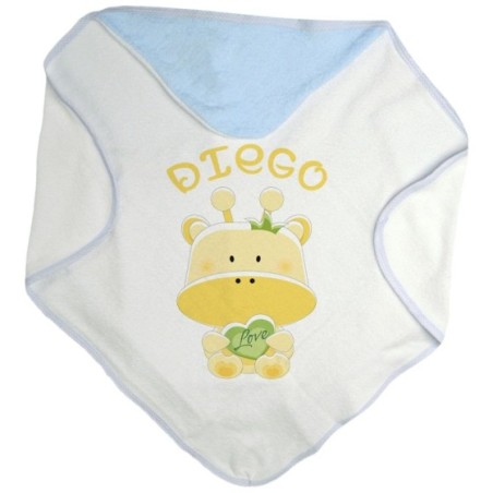 Accappatoio neonato personalizzato con nome giraffa Divertenti