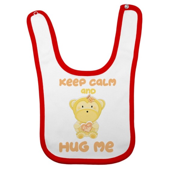Bavaglino neonato keep calm and hug me Divertenti