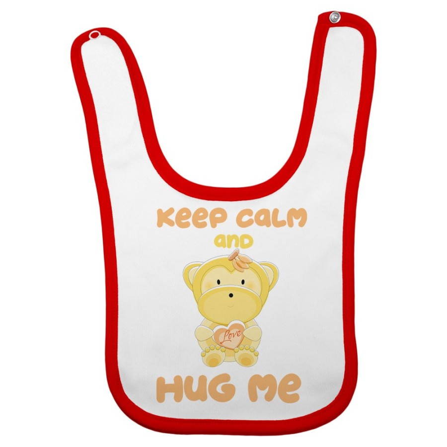 Bavaglino neonato keep calm and hug me Divertenti