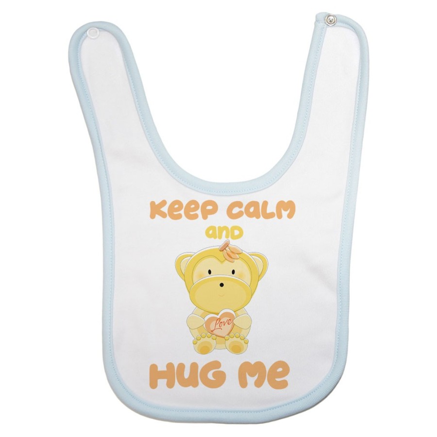 Bavaglino neonato keep calm and hug me Divertenti