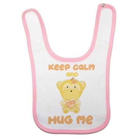 Bavaglino neonato keep calm and hug me Divertenti