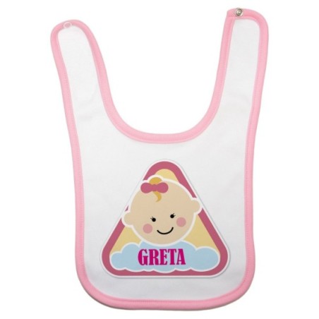 Bavaglino neonato personalizzato con nome alert baby