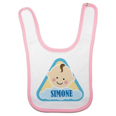 Bavaglino neonato personalizzato con nome alert baby Divertenti