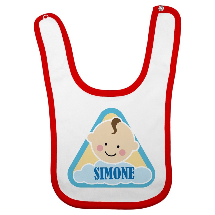 Bavaglino neonato personalizzato con nome alert baby Divertenti