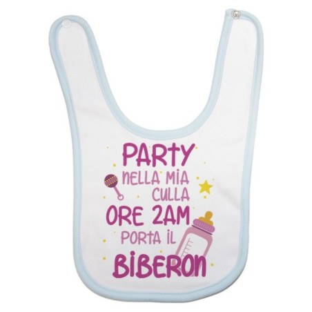 Bavaglino neonato party nella mia culla Divertenti