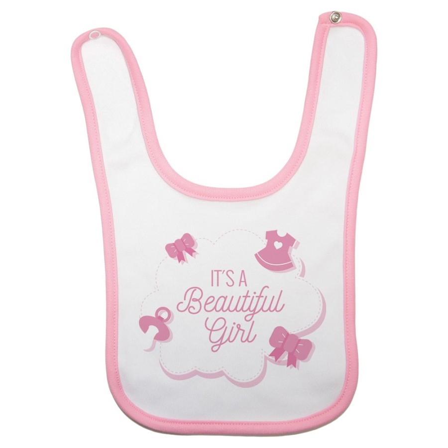 Bavaglino neonato it's a beautiful boy beautiful girl  Divertenti
