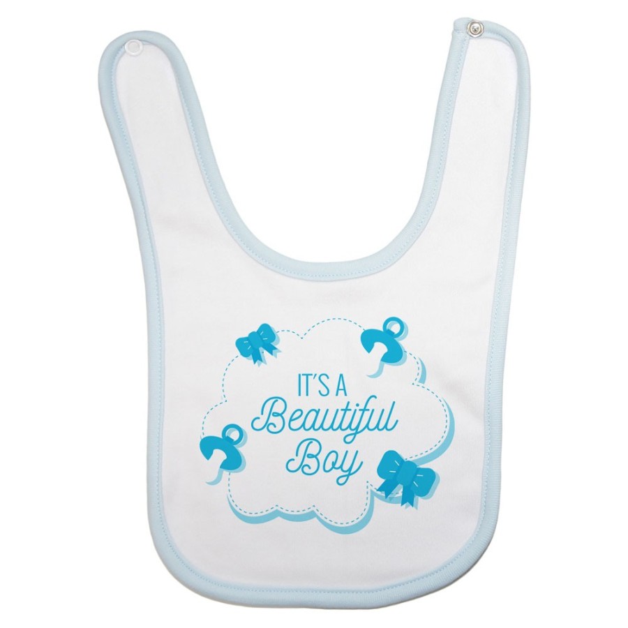 Bavaglino neonato it's a beautiful boy beautiful girl  Divertenti